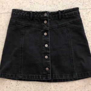 Black Denim Skirt